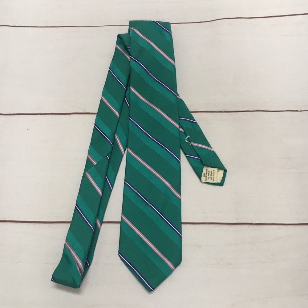 Green Gian Paolo Stripped Tie